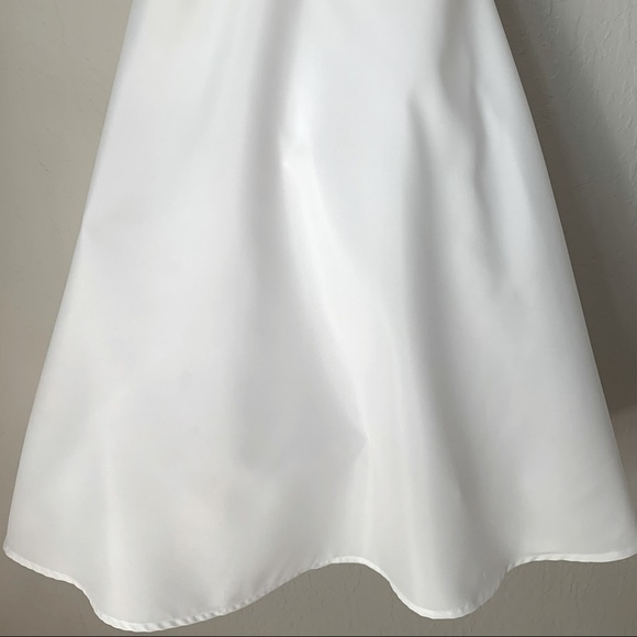 JOAN CALABRESE for Mon Ceri Flower Girl Wedding Dress White Formal Fancy Party - Picture 14 of 16